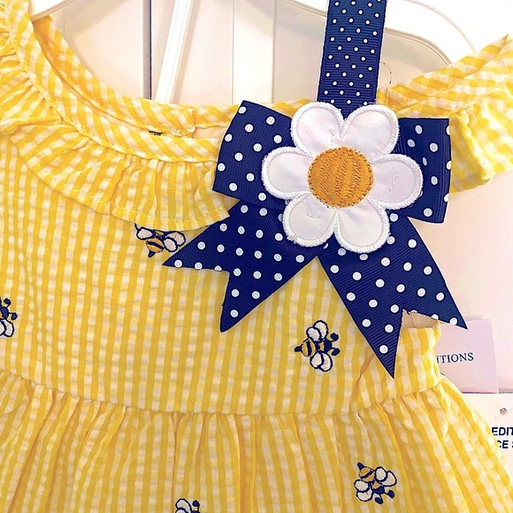 *NWT* Rare Editions Counting Daisies Toddler Dress - Picture 2 of 7